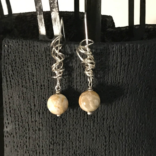 Crazy Lace Agate Earrings