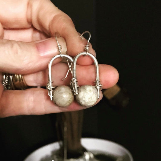 Crazy Lace Agate Earrings